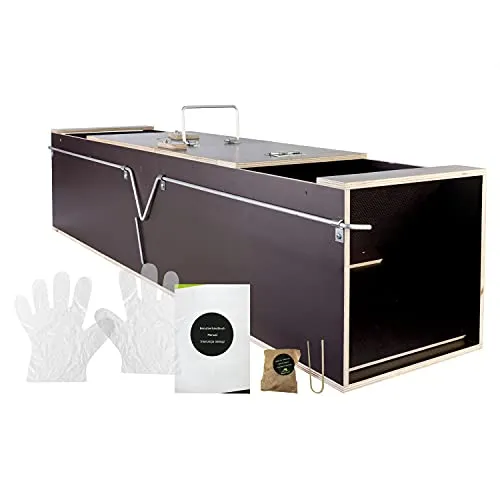 Marder Lebendfalle Holz Falle für Ratten Mäuse Marderfalle Garten Abwehr lebend Umsiedeln Lebendfallen Tier Rattenfalle 99 cm Fallen Außen Stall Petigi