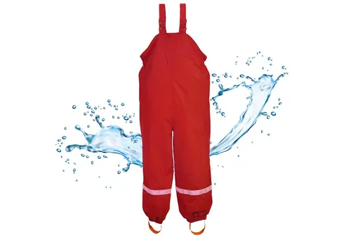BMS Schneehose - atmungsaktiv und wasserdicht - rot - 92 - Outdoor Hosen für Jungen, perfekt für aktive Kids im Schnee mit 100% wasserdichtem und atmungsaktivem SoftLan Material, ideal für kalte Wintertage.