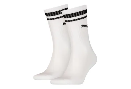 PUMA Socken PUMA UNISEX HERITAGE CREW SOCK (2-Paar) Komfort-Passform, gepolsterte Sohle weiß 43-46