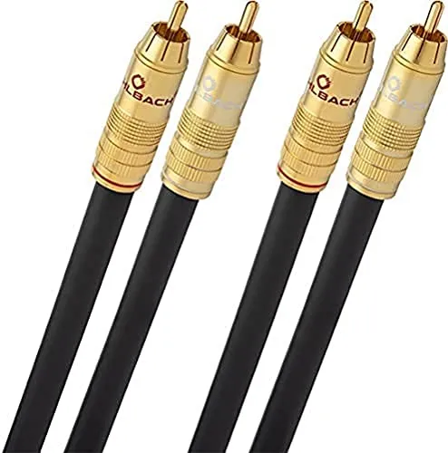 Oehlbach NF 214 Master 70 - Hochwertiges Stereo Audio-Cinchkabel Set, 3-fach geschirmt für optimale Signalübertragung, 2 x 0,70 m