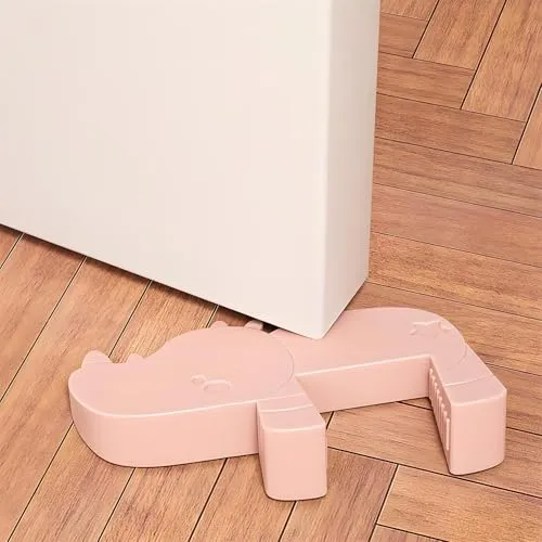 RYHHH Türstopper, Rutschfester Gummi Türkeil, Abnehmbarer Türstopper, Tiere Sicherheit Trstopper, Umweltfreundlich, geruchslos, Schädigt Den Boden Nicht, Für Haus, Büro Und Schule (Rosa)