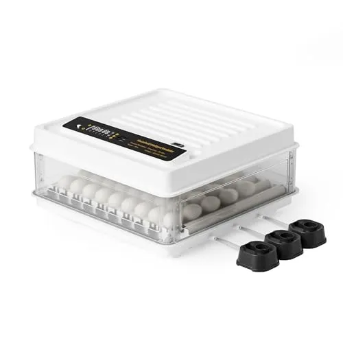 Fudajo Vollautomatischer Flächenbrüter für 64 Eier - Inkubator für Geflügeleier mit automatischer Ei-Wendefunktion und präziser Temperatur- und Feuchtigkeitskontrolle für optimale Brutbedingungen und hohe Erfolgsquote.