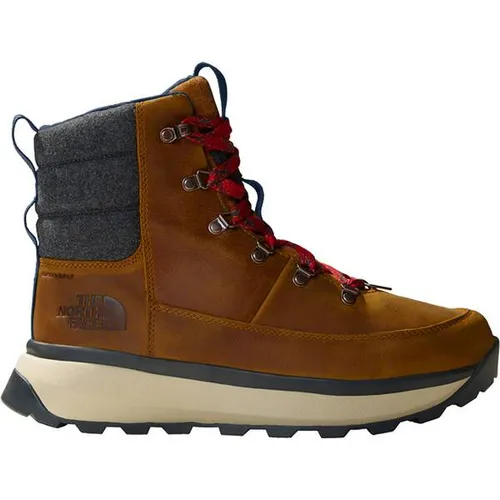 THE NORTH FACE Herren Bergen WP Stiefel - Timber Tan/Tnf Red, Größe 42 - Wanderschuhe mit erhöhten Seitenwänden für optimalen Schutz und Stabilität. Praktische Gurtschlaufen ermöglichen einfaches An- und Ausziehen, selbst mit Handschuhen.