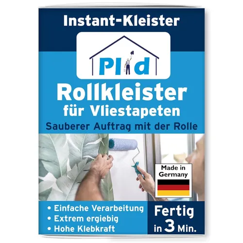 Plid Rollkleister für Vliestapeten – Tapetenkleister in 3 Min. gebrauchsfertig – hohe Ergiebigkeit, 200g