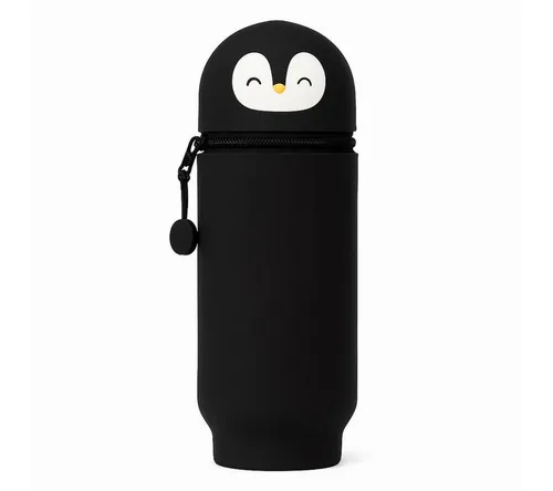 ZUKUNFTSENKEL Federmäppchen Silikon Etui Kinder Mäppchen, (Süße Stiftebox für Schule, Büro & Reisen, (Pinguin, Panda, Dino, Bär, Katze, Biene), Ausziehbares Federmäppchen mit Tier-Design