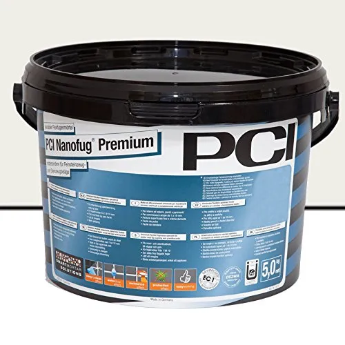 PCI Nanofug Premium Flexfugenmörtel 5 kg - lichtgrau - Fugenmörtel für Feinsteinzeug und Steinzeug, ideal für Fugenbreiten von 1-10 mm. Mit easy to clean effect für einfache Reinigung und erhöhtem Schutz gegen Schimmel.
