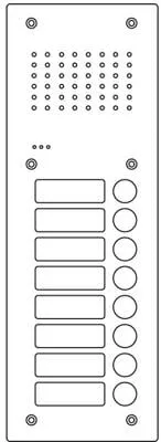 Ritto RGE1811125 Acero Pur Edelstahl-Türstation für 8 WE von Ritto