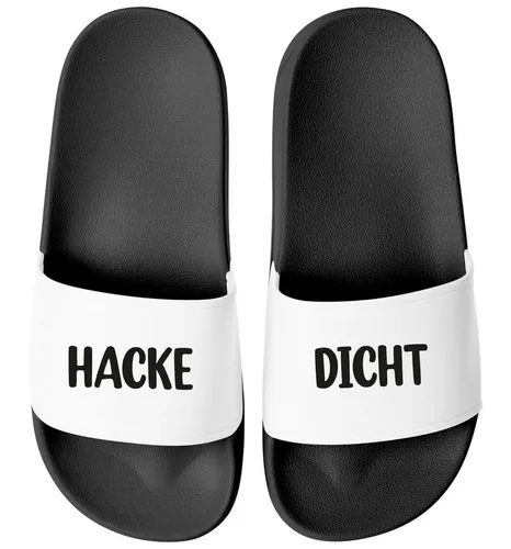 MoonWorks Badeschlappen mit Spruch Alkohol Unisex witzige Party-Schuhe für Badesandale