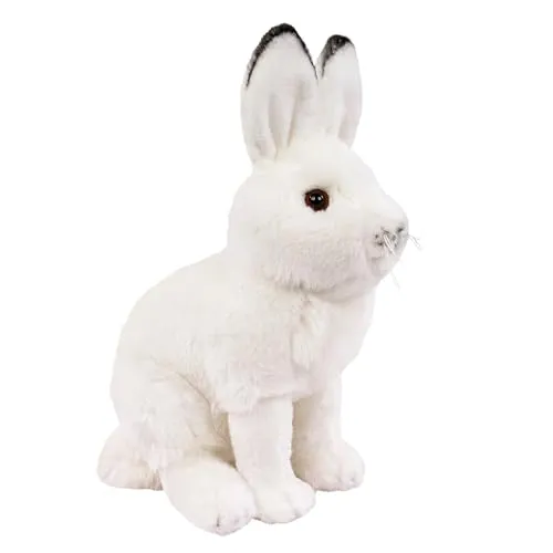 Teddys Rothenburg Kuscheltier Schneehase - Kuscheliger 30 cm Plüschschneehase in Weiß, ideal zum Schmusen und Spielen, maschinenwaschbar bis 30°C für einfache Pflege.