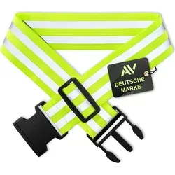 AVANA Reflektor Gürtel Reflektorgurt reflektierender Sicherheitsgürtel Reflektoren Gurt Reflexgurt Joggen Fahrradfahren Reflektorgürtel - Gelb