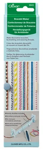 Clover Armbandhersteller CL9943 - Gestalten Sie Ihre eigenen Armbänder mit 8 verschiedenen Stilen. Inklusive leicht verständlicher Anleitungen und praktischen Shuttles für kreative Designs.