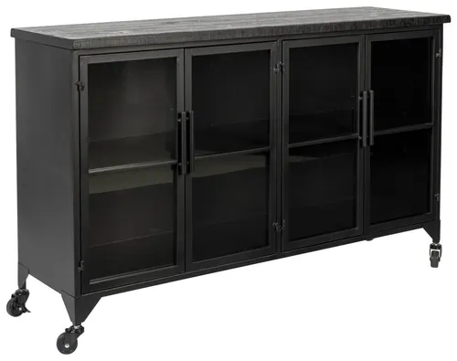 Vintage Vitrine Lowboard Kommode FERRE LOW von trendmöbel24