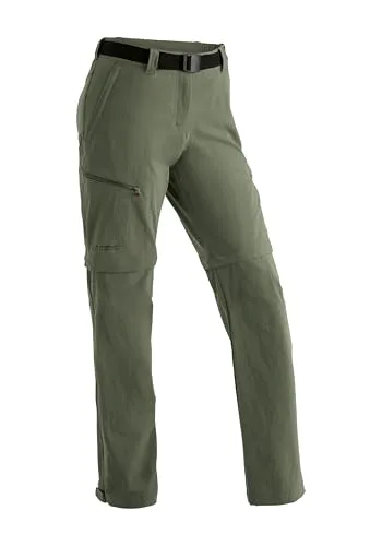 Maier Sports Outdoorhose Nata Damen Zip-Off Wanderhose, grün 46