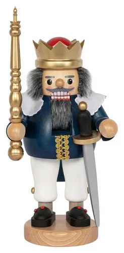 Richard Glaesser Nussknacker König 29cm - Traditioneller Nussknacker aus dem Erzgebirge, handgefertigt aus Holz - ein wahrhaft königliches Stück für Ihre Weihnachtsdekoration!