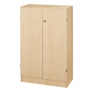Hammerbacher Aktenschrank O-Serie, abschließbar aus Holz, 80 x 127 x 42 cm - Büromöbel mit 2 höhenverstellbaren Fachböden, ideal für Ordnung im Büro. Der Aktenschrank ist abschließbar und bietet Platz für 3 Ordnerhöhen.