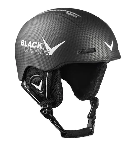 Black Crevice Kinderskihelm XS 52-54cm - Sicher und Anpassbar - Skihelme & Snowboardhelme mit gepolstertem Kinnband, stufenloser Anpassung und innovativem Belüftungssystem für optimalen Tragekomfort und Sicherheit.