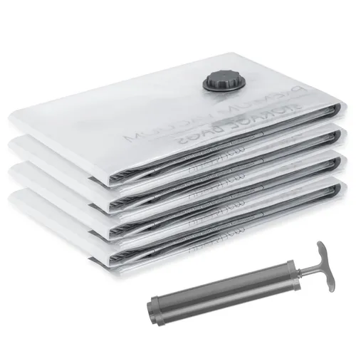 SilverRack Vakuumierbeutel für Kleidung – Platzsparende Aufbewahrung - Optimale Vakuumbeutel für Kleidung und Heimtextilien in verschiedenen Größen. Schützen Sie Ihre Textilien vor Feuchtigkeit und Schmutz und schaffen Sie bis zu 80% mehr Platz!