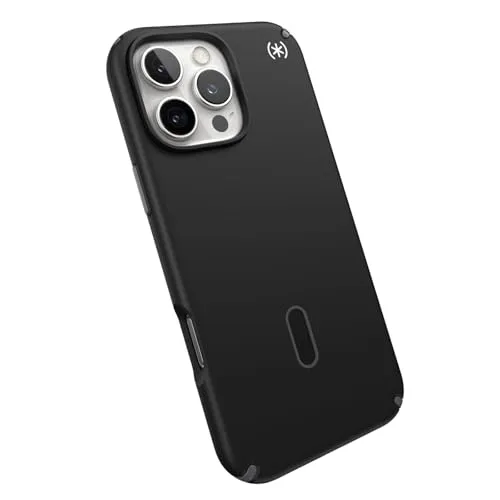 Speck Presidio2 Pro – Schlanke Schwarze Schutzhülle für iPhone 16 – MagSafe und ClickLock