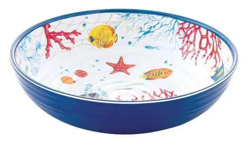 EasyLife Suppenteller Bora Bora, Spülmaschinengeeignet, Mehrfarbig, Motiv: Unterwasser
