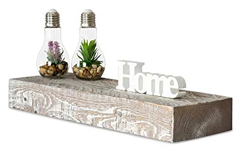 levandeo Wandregal Holz Massiv 60x20cm von Levandeo