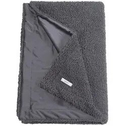 Esprit Plaid E-Teddy, Anthrazit - Pflegeleichtes Wohntextil in 130x170 cm Größe, ideal für gemütliche Abende auf der Couch oder im Schlafzimmer.