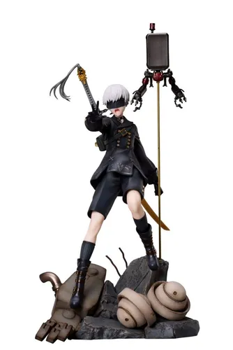 NieR:Automata 1/7 Statue PVC 9S Deluxe Version 23 cm - Actionfiguren: Hochwertige PVC-Statue von 9S aus NieR:Automata, ca. 23 cm groß, perfekt für Sammler und Fans des Animes.