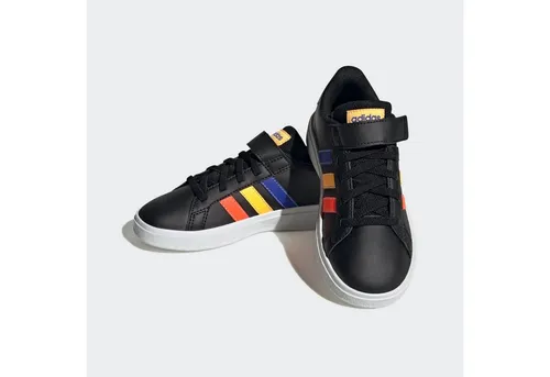 adidas GRAND COURT Klettschuh - Sneaker mit sportlichem Design auf den Spuren des adidas Superstar, ideal für Kinder und bequem dank Klettverschluss.