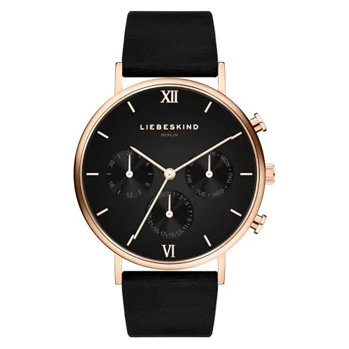 Liebeskind Berlin Multifunktionsuhr LT-0432-LM IP Roségold - Elegante Armbanduhr für Damen mit hochwertigem Edelstahlgehäuse in IP Roségold, kratzunempfindlichem Mineralglas und wasserdicht bis 5 bar – ideal für jeden Anlass.