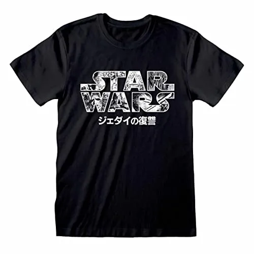 Heroes Inc. Star Wars T-Shirt | Jungen Hoodies | Schwarz Kurzarm Logo Tee | 100% Baumwolle | Offizielles Star Wars Merchandise, Schwarz, L