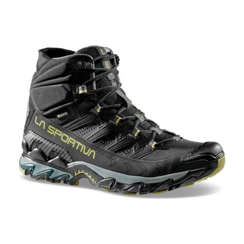 La Sportiva Ultra Raptor II Mid Leather Wide GTX - Herren Wanderschuhe - Mid Cut Wanderschuhe aus Nubukleder, wasserdicht und atmungsaktiv dank GORE-TEX, ideal für schnelles Wandern und leichte Ausflüge.