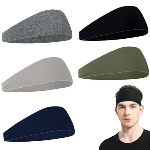 Stück rutschfestes elastisches Sport-Stirnband für Männer und Frauen, schweißabsorbierendes Sport-Stirnband, Rutschfester Sportgürtel,hochelastisches Yoga, Laufen, Radfahren, Basketball-Stirnband 5