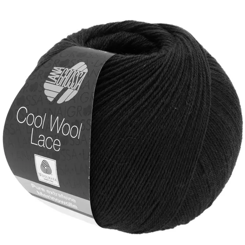 LANA GROSSA Cool Wool Lace - 50g extrafeine Merinowolle, waschmaschinenfest und ideal für filigrane Strick- und Häkelprojekte