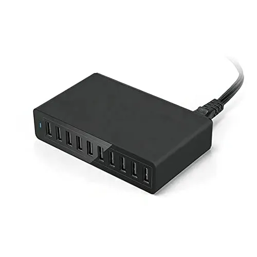 Air2Go USB 3.0 Hub mit 10 Ports - Netzteile für Handys: Bietet 10 Ports mit universeller Kompatibilität und 60 Watt Leistung, ideal für alle USB-Geräte. Integrierter Kurzschlussschutz sorgt für zusätzliche Sicherheit.