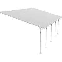 Palram - Canopia Aluminium Terrassenüberdachung Feria | Weiß | 387x787x305 cm - Außenanbau: Extrem stabiles Terrassendach aus lackiertem Aluminium, wartungsfrei und rostbeständig. Ideal für Schutz vor Wetter und UV-Strahlung, flexibler Aufbau und einfache Montage.