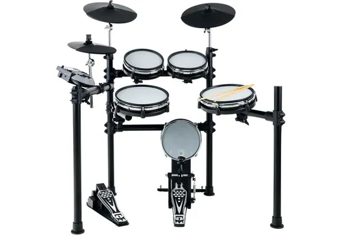 XDrum DD-530 E-Drum Set mit Mesh Heads - Dual-Zone Mesh Drum Pads, 45 Drumkits und 400 Sounds für ein realistisches Spielgefühl