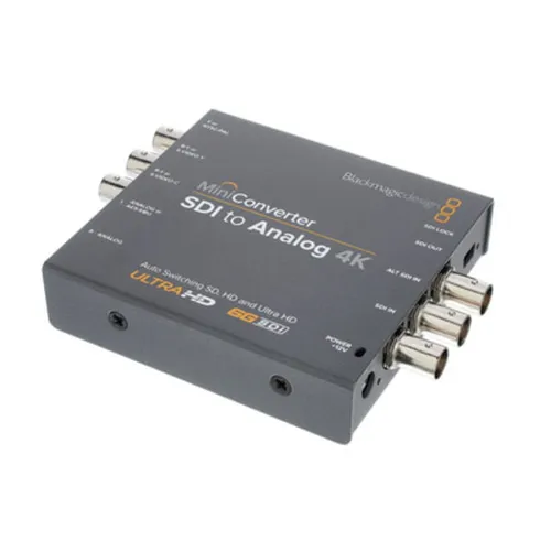 Blackmagic Design Mini Converter SDI - Analog 4K - Videoschnittkarten mit vielseitiger Konvertierung von SDI zu analog in HD/SD; ideal für den Anschluss an Betacam SP, VHS und Videomonitoren.