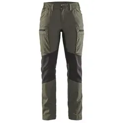 Blakläder Damen Service Bundhose mit Stretch 7159 1845 - armeegrün/schwarz - Größe 44 - Arbeits- & Schutzkleidung: Ergonomische Damen-Bundhose mit Stretch für optimale Bewegungsfreiheit und schnelltrocknendem Material, ideal für warme Umgebungen.