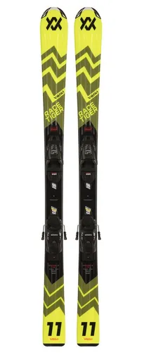Völkl Kinder RACETIGER JR YELLOWp7.0 VMOT R (Neutral 140) - Skier für Kinder mit optimaler Stabilität und leichtem Design. Perfekt für junge Skifahrer, die Style und Leistung suchen.