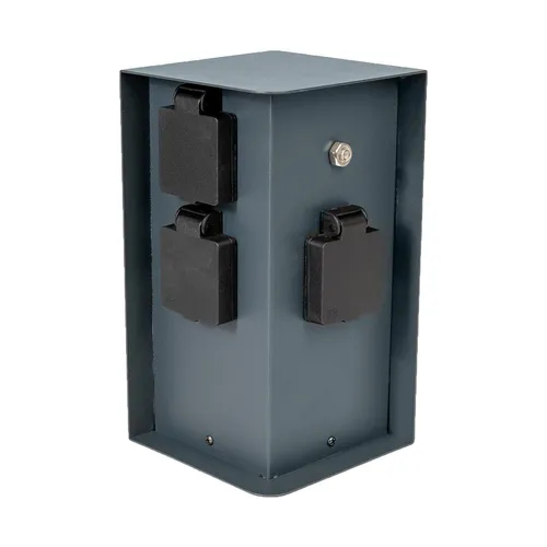 Grafner Gartensteckdose 3 Außensteckdosen aus Edelstahl - Steckdosen & Zubehör, wetterfest und korrosionsbeständig – ideal für den Außenbereich mit praktischer Ein/Aus-Automatik für mehr Komfort.