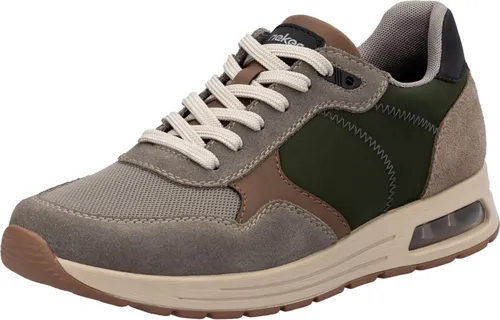 Sneaker RIEKER Herren, Gr. 45, beige - Sportliche Sneaker von RIEKER aus Veloursleder und Lederimitat mit gepolstertem Schaftrand für optimalen Tragekomfort. Ideal für Freizeitaktivitäten.