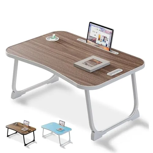 Laptop Betttisch, zum Lesen, Schreiben, Frühstückstisch im Bett, auf dem Sofa und in Haus und Büro (Brown)
