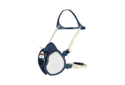 3M Halbmaske mit integrierten Filtern Serie 4000 4255 - Arbeits- & Schutzkleidung, wartungsfreie Schutzmaske mit hohem Tragekomfort, schützt vor organischen Lösemitteln, Dämpfen und giftigen Stäuben im Industrieumfeld.