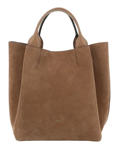 abro Essential Medium Shopper 30 cm (camel) - Eleganter Shopper von abro in camel, aus hochwertigem Leder mit goldfarbenen Details. Ideal für A4-Dokumente, vielseitig tragbar dank abnehmbarem Schultergurt und Magnetverschluss für einfachen Zugang.