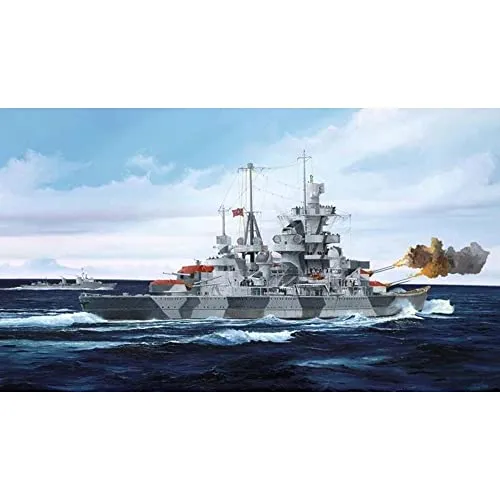 Trumpeter 05775 GERMAN CRUISER ADMIRAL HIPPER 1940 1:700 Modellbausatz - Modellbausatz im Maßstab 1:700, ideal für Militär-Enthusiasten und Modellbauer ab 12 Jahren. Mit Originalverpackung und aus hochwertigem Kunststoff.