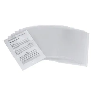 bene Sichthüllen DIN A4 - 25 transparente genarbte Hüllen, sichtbarer Schutz für Dokumente mit Greifausschnitt und dokumentenechter Qualität