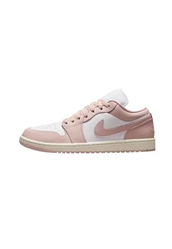 AIR JORDAN Jordan - Turnschuhe WMNS 1 Low aus synthetisch, weiß-Rose (6)