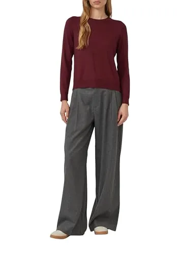 s.Oliver Damen Pullover aus Viskose in Rot - Strickpullover aus hochwertigem Viskose-Mix, weich und vielseitig kombinierbar – ideal für jeden Anlass.