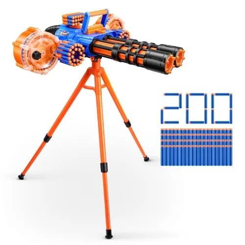 XSHOT Insanity Dart Storm (200 Darts) von ZURU | Motorisierter Blaster mit 360° Stativ