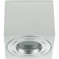 Sweet LED Aufbaustrahler Bad eckig flach Aluminium IP44 Aufbauspot - Silber
