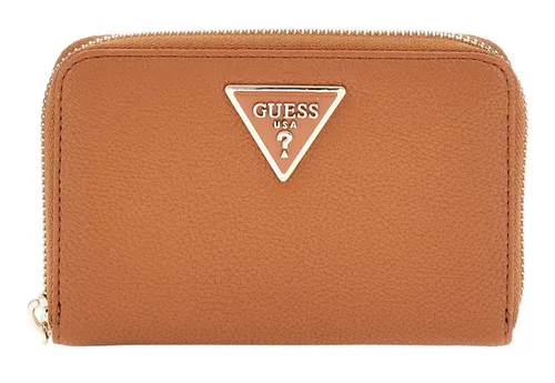 Guess Geldbörse SLG Medium Zip Around Wallet in braun von GUESS